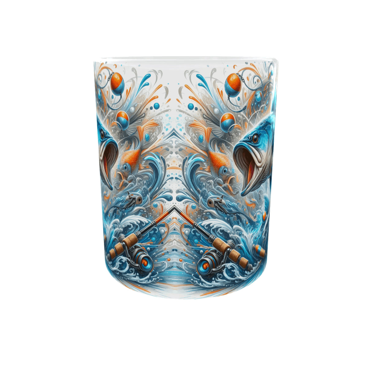 Mug pêche illustration poisson bleu dynamique 11 oz (325 ml) Sublimation Store
