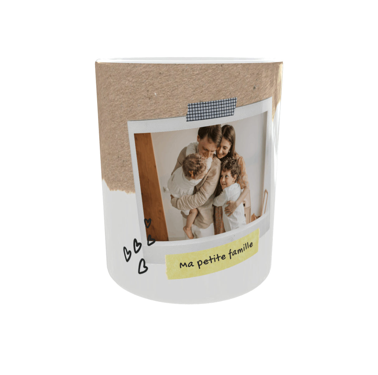 Mug personnalisé photo et texte – Style polaroid souvenir famille (11 oz / 325 ml) Sublimation Store