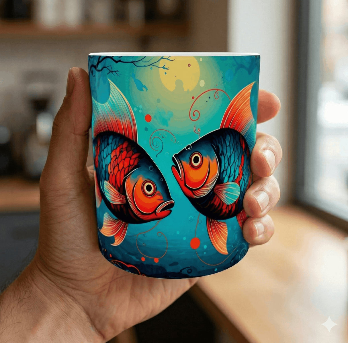 Mug astrologie Poissons rêve aquatique – 11 oz / 325 ml Sublimation Store