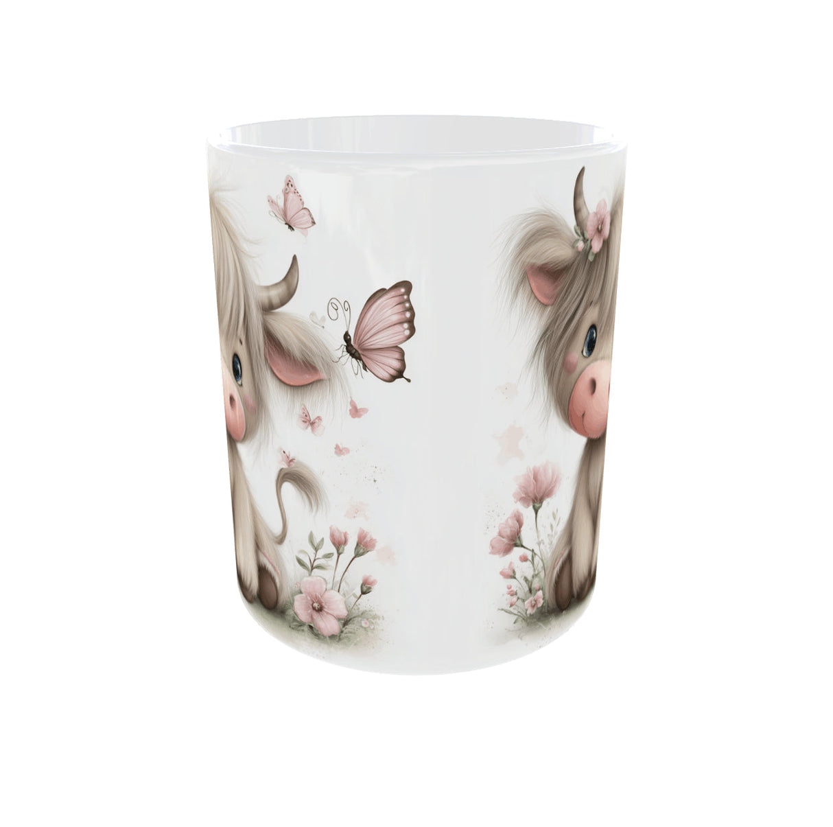 Mug vachette kawaii fleurs & papillons – 11 oz (325 ml) Sublimation Store