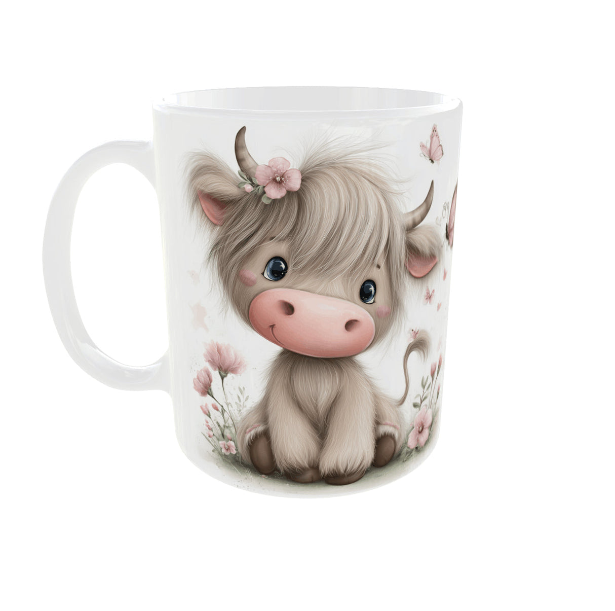 Mug vachette kawaii fleurs papillons – 11 oz / 325 ml Sublimation Store
