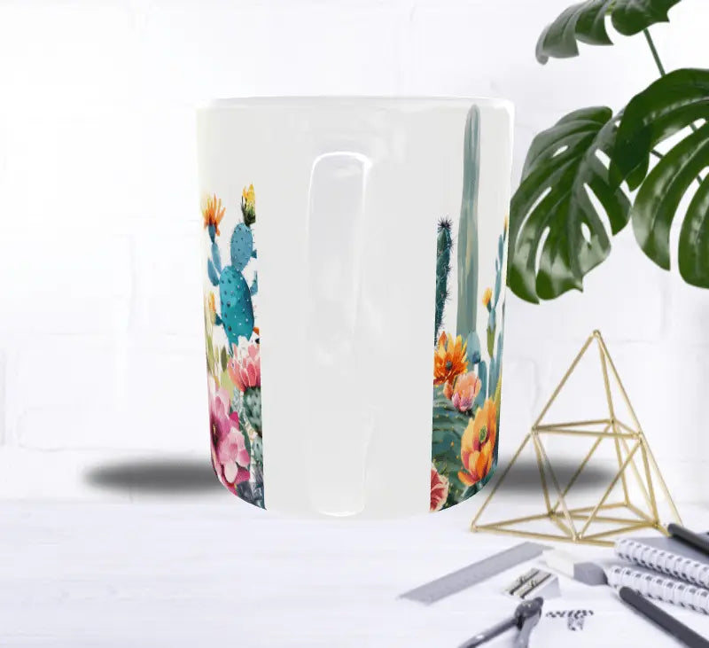 Mug Sublimation Oasis de Cactus – Nature en Fleurs Sublimation Store