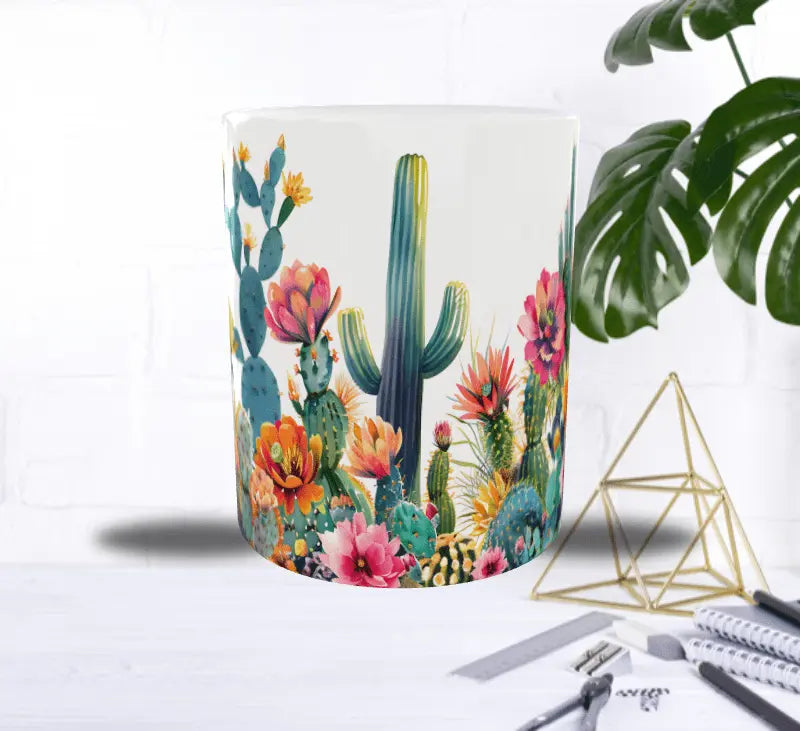 Mug Sublimation Oasis de Cactus – Nature en Fleurs Sublimation Store