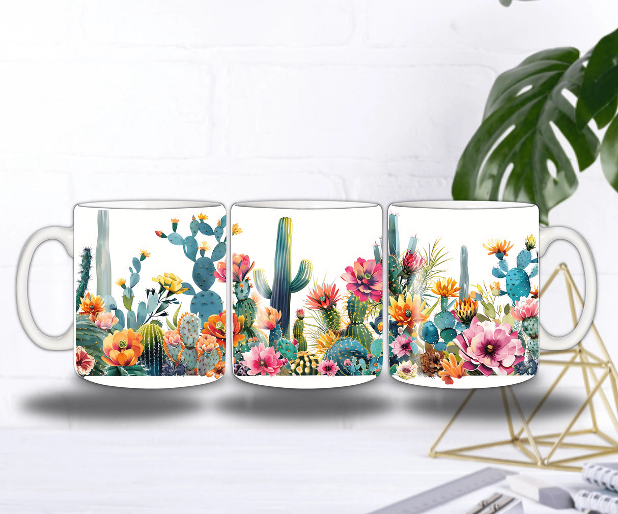 Mug Sublimation Oasis de Cactus – Nature en Fleurs Sublimation Store