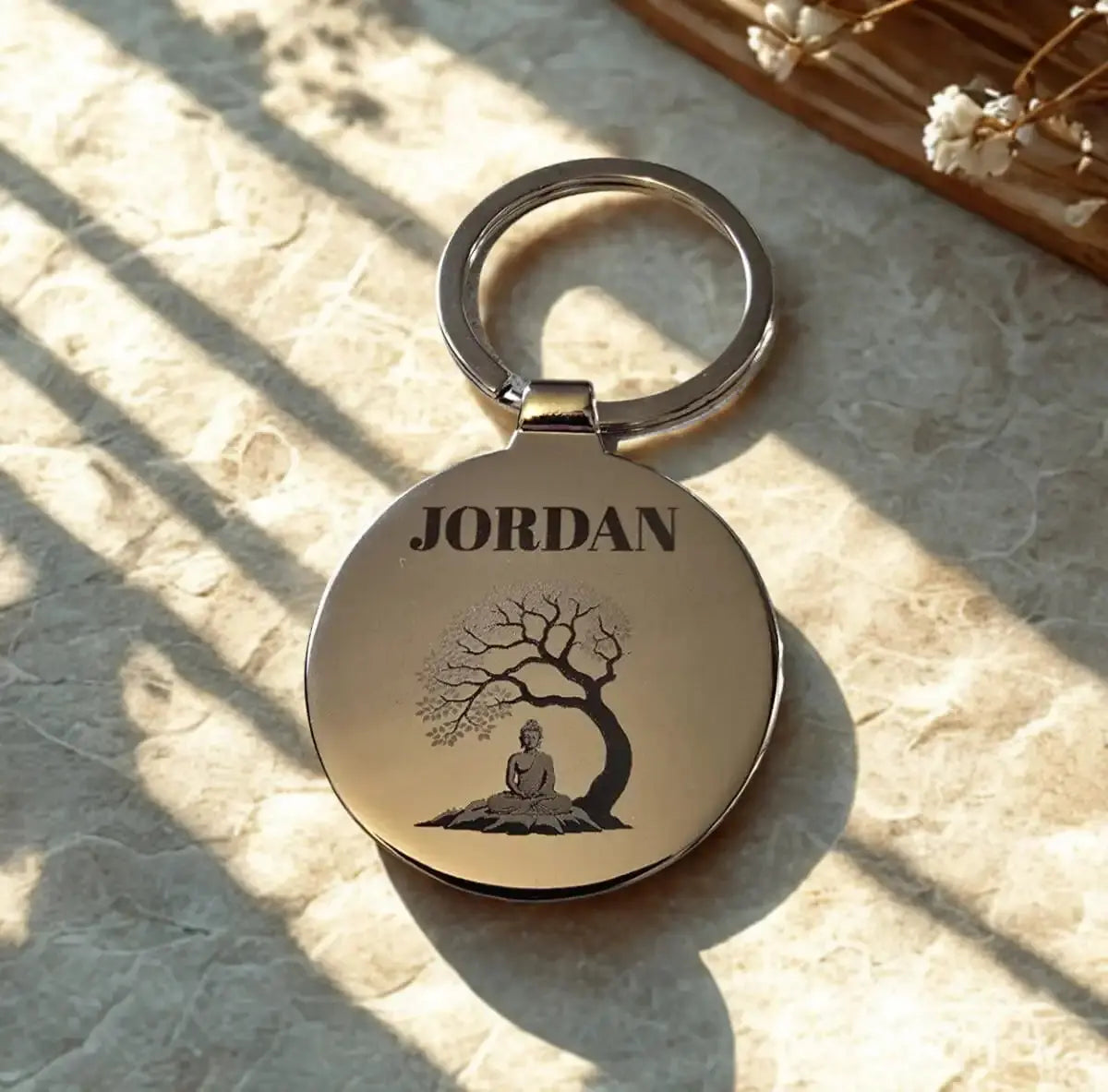 Porte-clés Rond Personnalisé – Métal Argenté – Photo à importer (Ø 4 cm) Sublimation Store