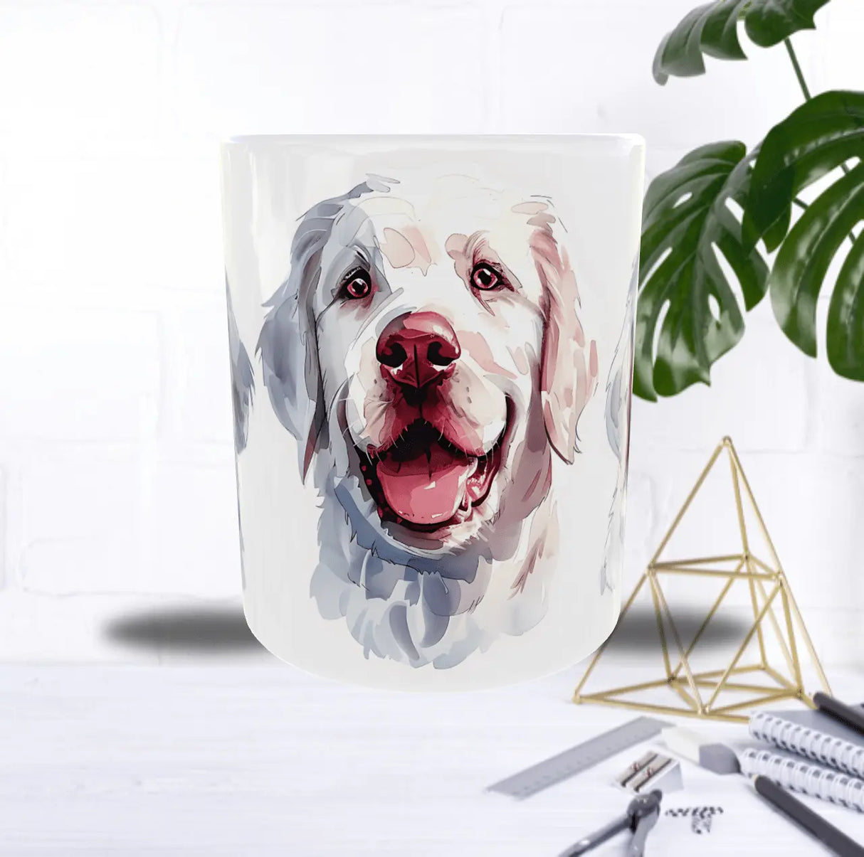 Mug “Sourire de Berger Hongrois” – Portrait Artistique façon Aquarelle (Sublimation) Sublimation Store