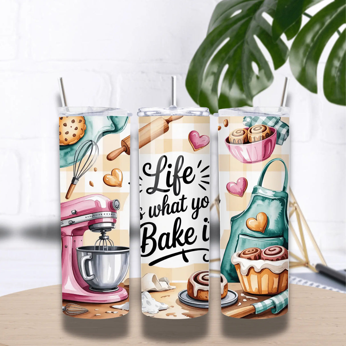 Tumbler “Life is what you Bake it” – Edition Pâtisserie (Sublimation) Sublimation Store