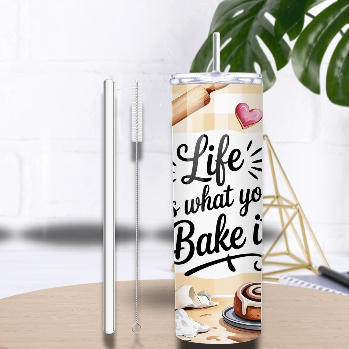 Tumbler “Life is what you Bake it” – Edition Pâtisserie (Sublimation) Sublimation Store