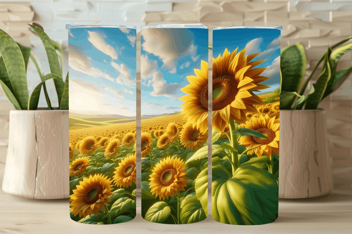 Tumbler Tournesols 20 oz – Gobelet Isotherme Inox Sublimation (env. 600 ml) Sublimation Store
