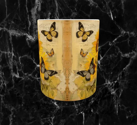 🌻 Mug “Tournesols & Papillons” – Douceur Vintage et Soleil d’Été ☕ Sublimation Store