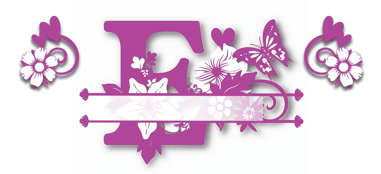 Mug Personnalisé Initiale A–Z – Floral Rose/Violet & Prénom au Choix