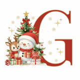 Mug de Noël Personnalisé – Lettre de A à Z avec Bonhomme de Neige & Renne