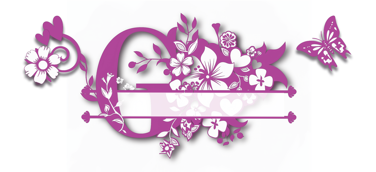 Mug Personnalisé Initiale A–Z – Floral Rose/Violet & Prénom au Choix