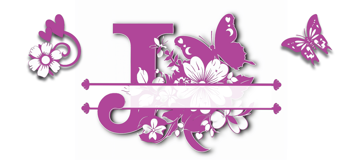 Mug Personnalisé Initiale A–Z – Floral Rose/Violet & Prénom au Choix