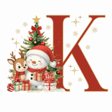 Mug de Noël Personnalisé – Lettre de A à Z avec Bonhomme de Neige & Renne