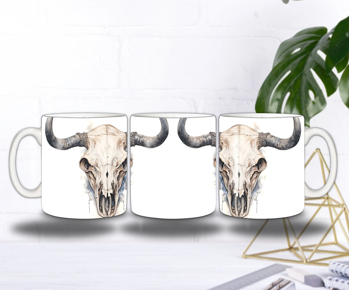 💀 Mug “Crâne de Vache Éternel” – Mystique & Intemporel ⚡