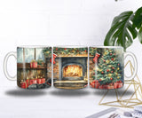 🐾 Mug de Noël – Le Chien au Coin du Feu 🎄🔥