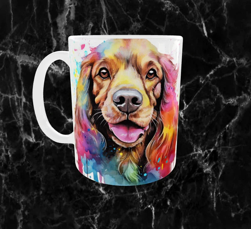 Mug Sublimation – Cocker Anglais Arc-en-Ciel & Sourire Radieux