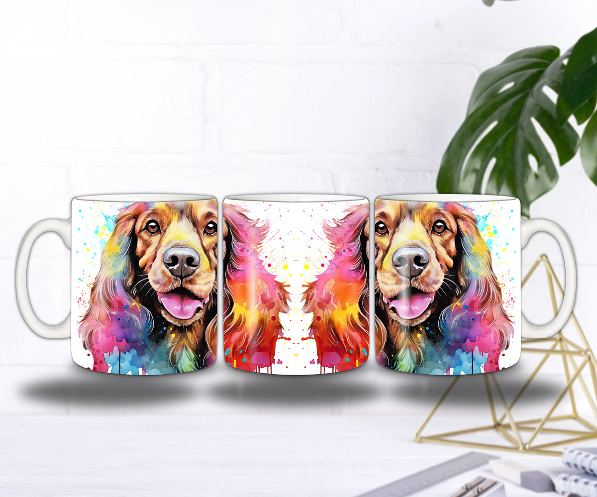Mug Sublimation – Cocker Anglais Arc-en-Ciel & Sourire Radieux