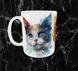 Mug Chatons Aquarelle – Trio de Petits Félins Splendides (Sublimation Haute Qualité)