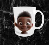 Mug Trio de Bébés Sourire – Adorables Visages Style Figurine