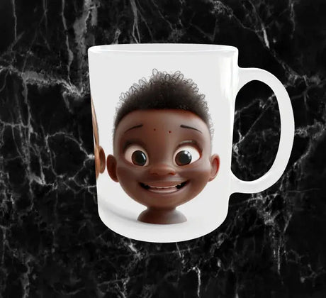 Mug Trio de Bébés Sourire – Adorables Visages Style Figurine Sublimation Store