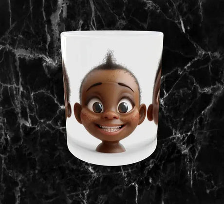 Mug Trio de Bébés Sourire – Adorables Visages Style Figurine Sublimation Store