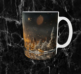 🌟Mug Sapin Illuminé – Forêt Enneigée & Nuit Dorée Étincelante