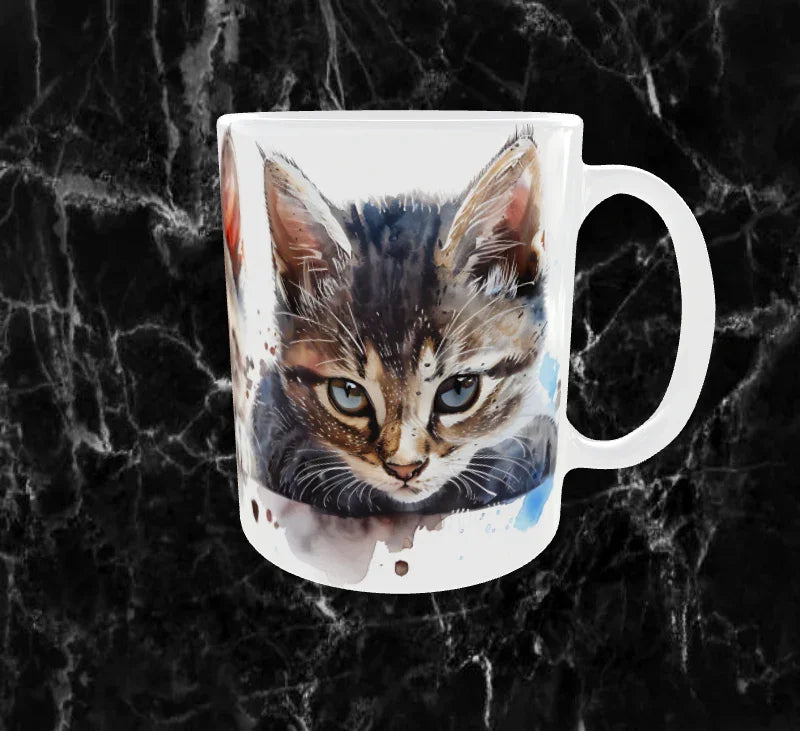 🌟 Mug Trio de Chatons – Trois Bébés Chats Attendus, Pattes Posées & Regard Doux