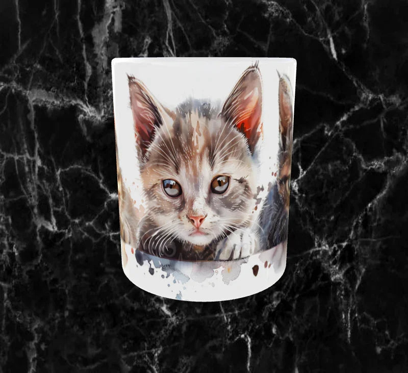 🌟 Mug Trio de Chatons – Trois Bébés Chats Attendus, Pattes Posées & Regard Doux
