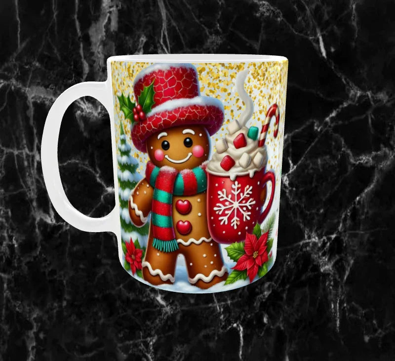 🎅 Mug Pain d’Épice de Noël – Biscuit Gourmand & Tasse Festive en Main