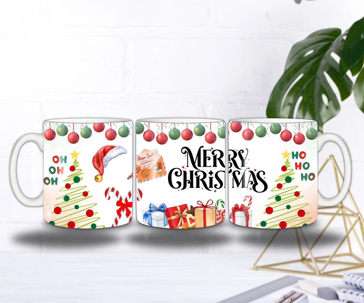 Mug Noël “Merry Christmas” – Décorations Festives | Sublimation 11oz
