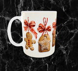 🎄Mug Noël “Pain d’Épices Suspendus” – Sublimation 11oz