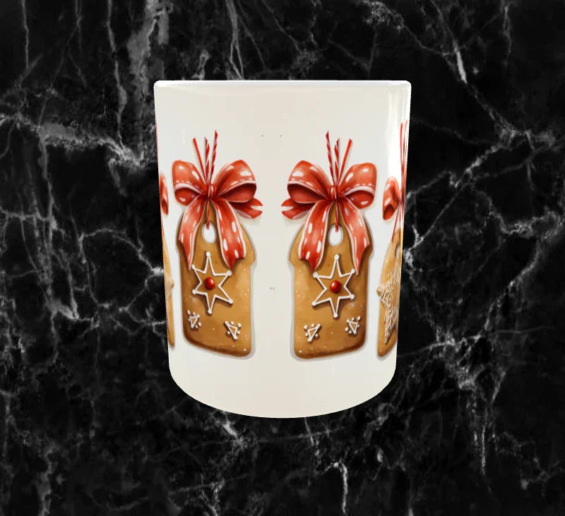 🎄Mug Noël “Pain d’Épices Suspendus” – Sublimation 11oz