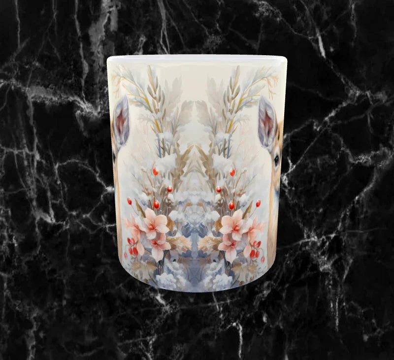 ❄️ Mug “Biche des Bois Enneigés” – Sublimation