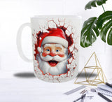 🎄 Mug Père Noël Souriant – Illustration 3D Festive & Joyeuse (Sublimation Haute Qualité)