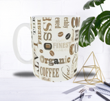 ☕ Mug "Typo Café Gourmet" – Style Barista & Ambiance Coffee Shop