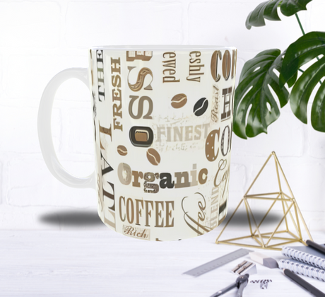☕ Mug "Typo Café Gourmet" – Style Barista & Ambiance Coffee Shop