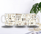 ☕ Mug "Typo Café Gourmet" – Style Barista & Ambiance Coffee Shop