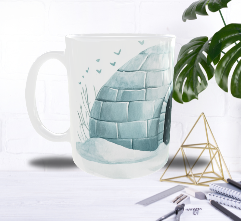Mug Ourson Blanc & Igloo – Douceur Polaire