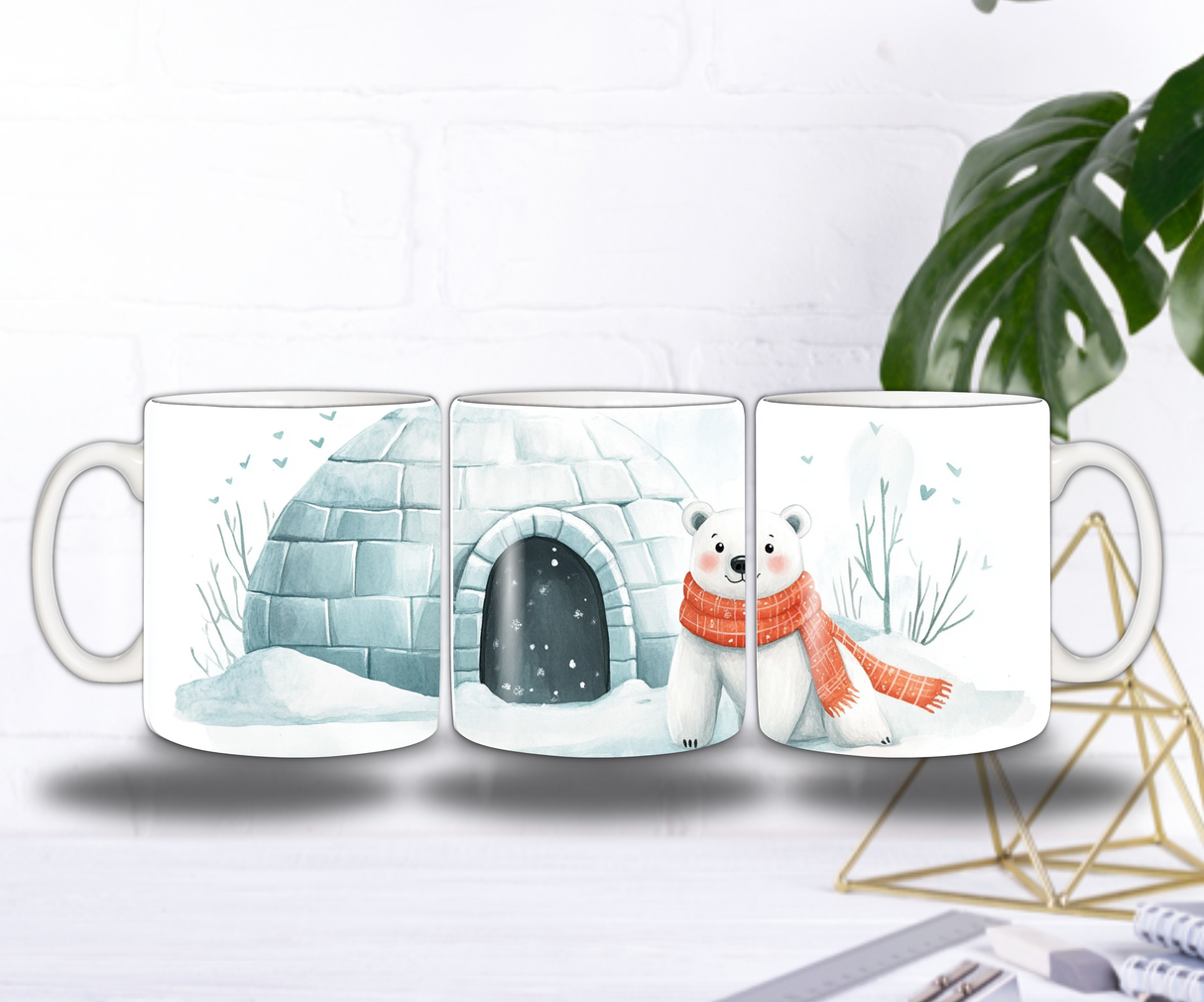 Mug Ourson Blanc & Igloo – Douceur Polaire