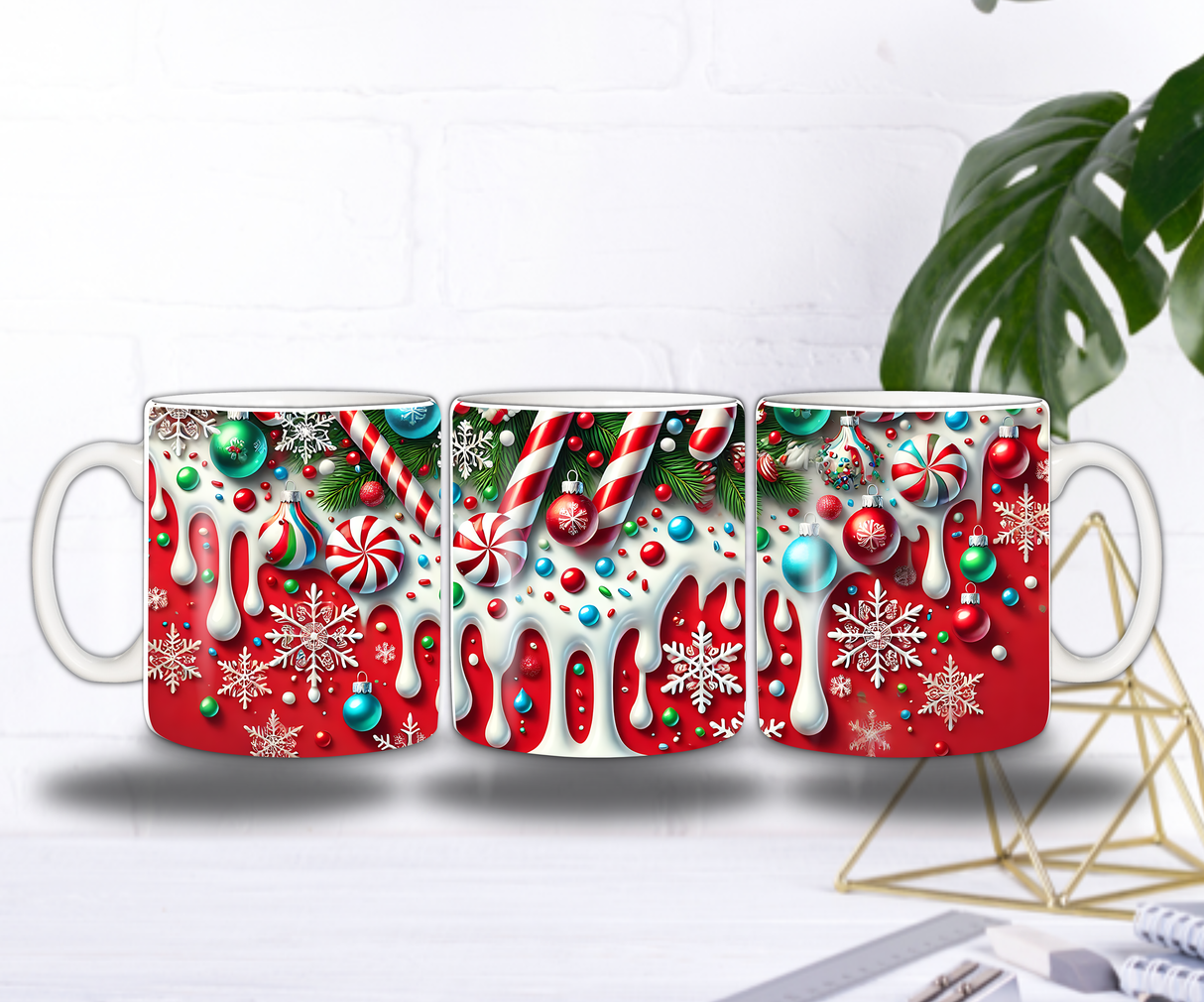 Mug Noël Festif – Décorations Gourmandes & Douceurs Sucrées