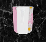 Mug Cadeau Personnalisé avec 2 Photos – Rose & Marguerites – 11oz