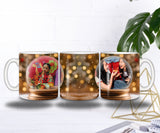 🎁 Mug Souvenirs Enchantés – Vos Photos dans de Magnifiques Boules de Noël