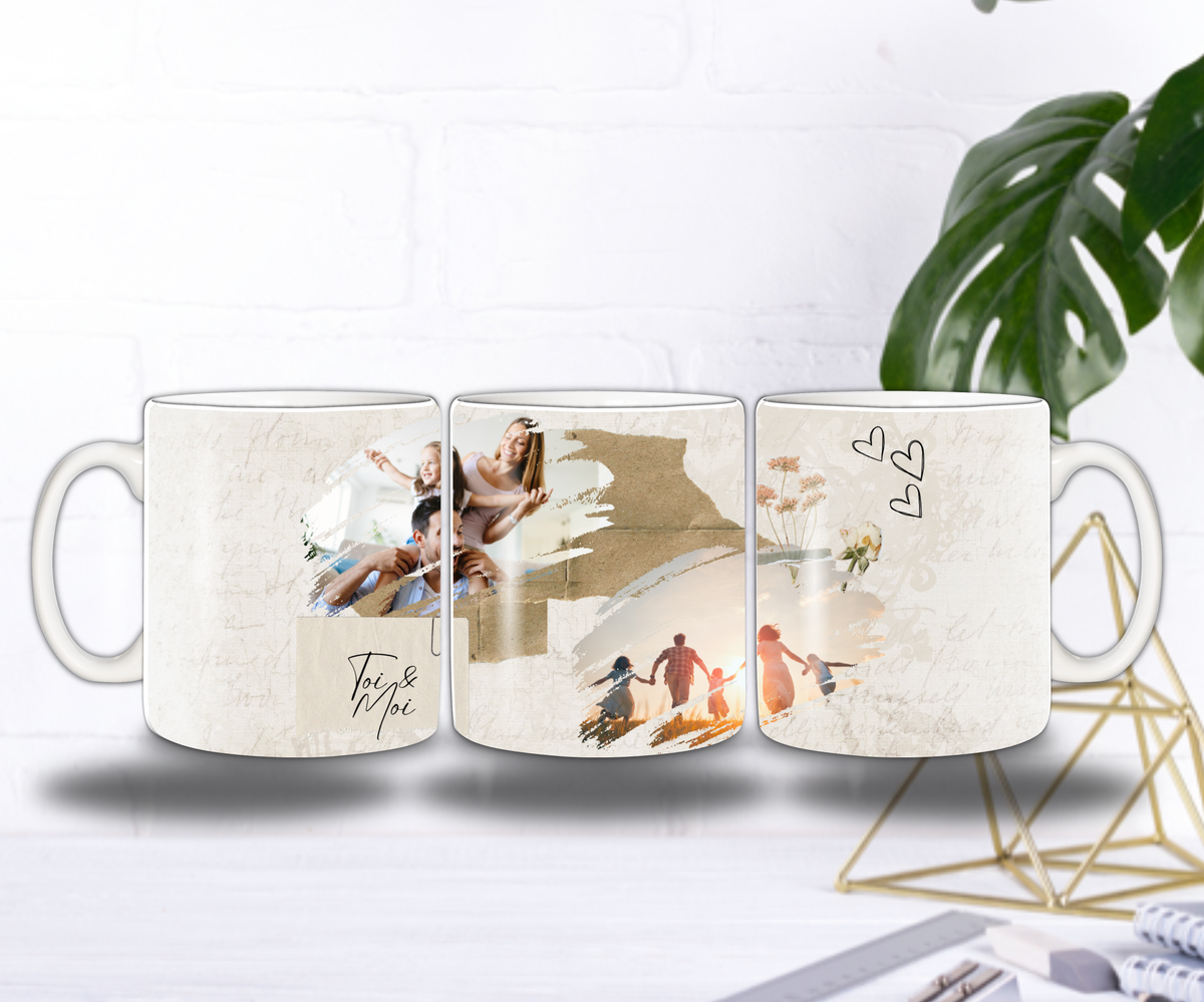 💕Mug Personnalisé Toi & Moi – Ajoutez Vos 2 Photos