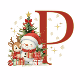 Mug de Noël Personnalisé – Lettre de A à Z avec Bonhomme de Neige & Renne