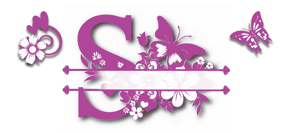 Mug Personnalisé Initiale A–Z – Floral Rose/Violet & Prénom au Choix