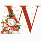 Mug de Noël Personnalisé – Lettre de A à Z avec Bonhomme de Neige & Renne