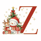 Mug de Noël Personnalisé – Lettre de A à Z avec Bonhomme de Neige & Renne