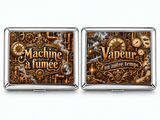 Boîtes à cigarettes en métal design steampunk, Machine à fumée et Vapeur d’un autre temps, engrenages et cuivre